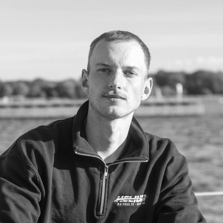 Porträt von Hannes Cord, lachend